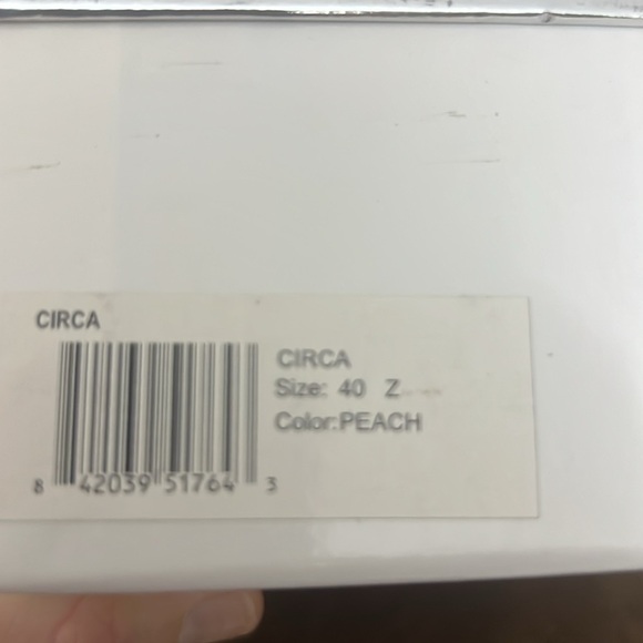 NIB Matiko Circa Peach Pointed Toe Slingback Wood Sphere Heel Shoes US 9.5 EU 40 - Picture 9 of 9